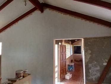Living area — undercoat in progress