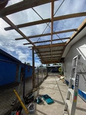 Carport roof extension
