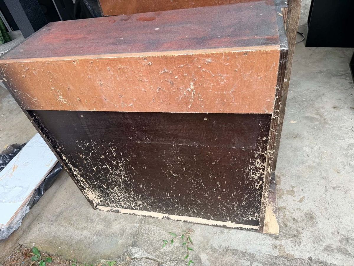 Termite damage to the original joinery