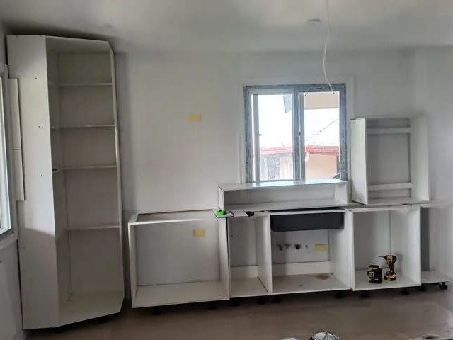 During: carcasses in place on the cooking wall