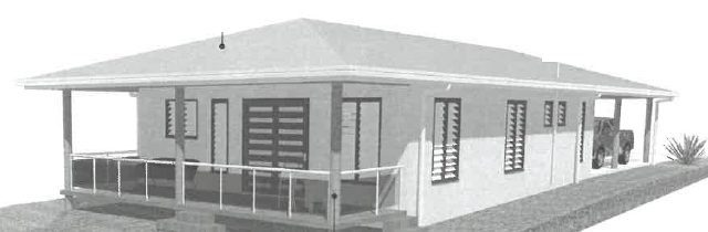Architect’s render, SCC-approved design (Arcos Consultants) — North View