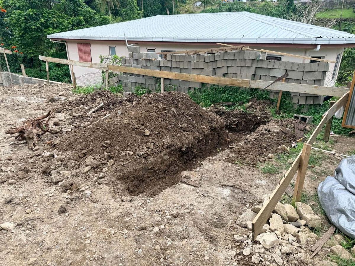 House footing trenches set out, September 2026